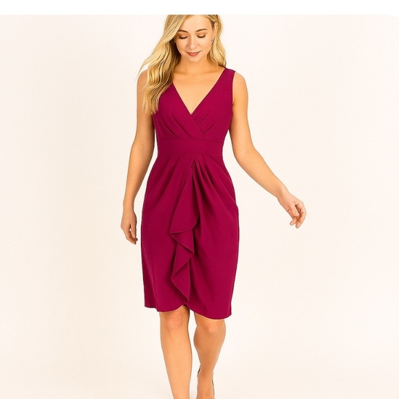 Diane Von Furstenberg Fuchsia Silk Dress size 4 - Picture 1 of 10